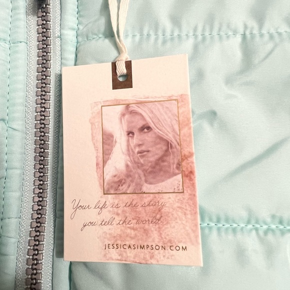 ***Brand New***Jessica Simpson | Aqua Faux-Fur-Trim Camryn Puffer Coat - Picture 4 of 5